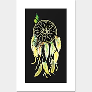 Yellow Dreamcatcher Posters and Art